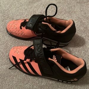 Adidas women’s powerlift shoes - size 8.5 orange and black